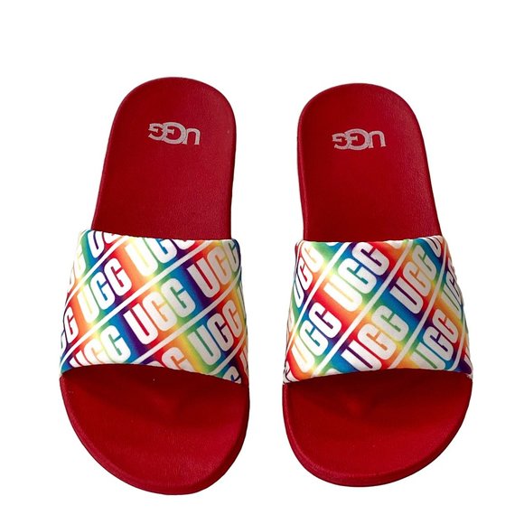UGG Little Kid's & Kid's Logo Pool Slides - Picture 1 of 8